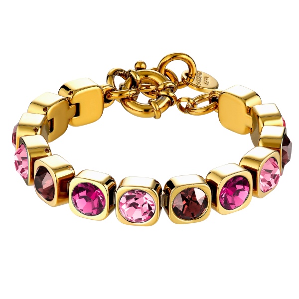 Dyrberg Kern Conian Gold Bracelet - Wine/Pink